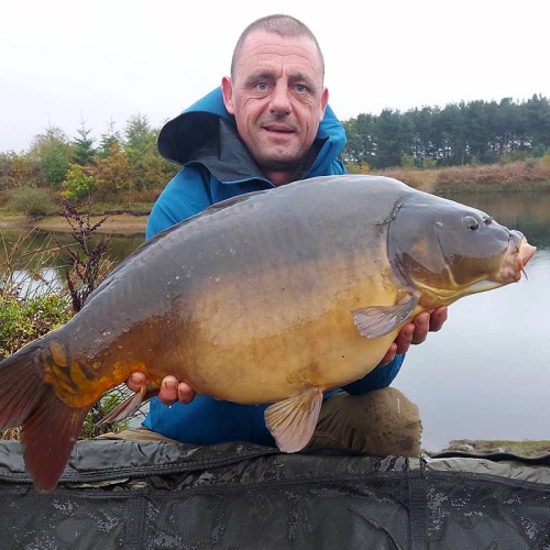 Paul Walker with a 23lb mirror carp